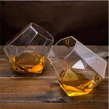 Whiskey Glass Cups Accept OEM Whiskey Wine Glass Clear Glassware Diamond Tumbler Glass