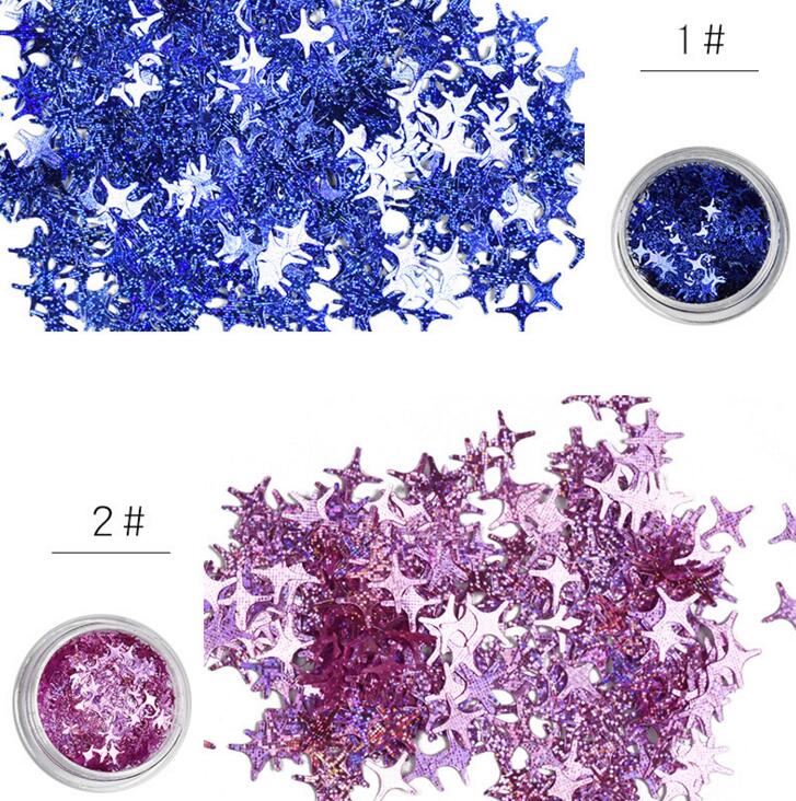 3 мм Star ультратонкий Sequins Nail Art Блеск Мини блестками Экологичные ПЭТ блесток для художественного оформления ногтей, маникюр материал