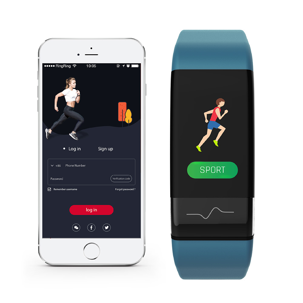 J-Style Новый профессиональный трекер здоровья 1790 ECG + PPG смарт-браслет с пульсометром Мониторинг Артериального Давления