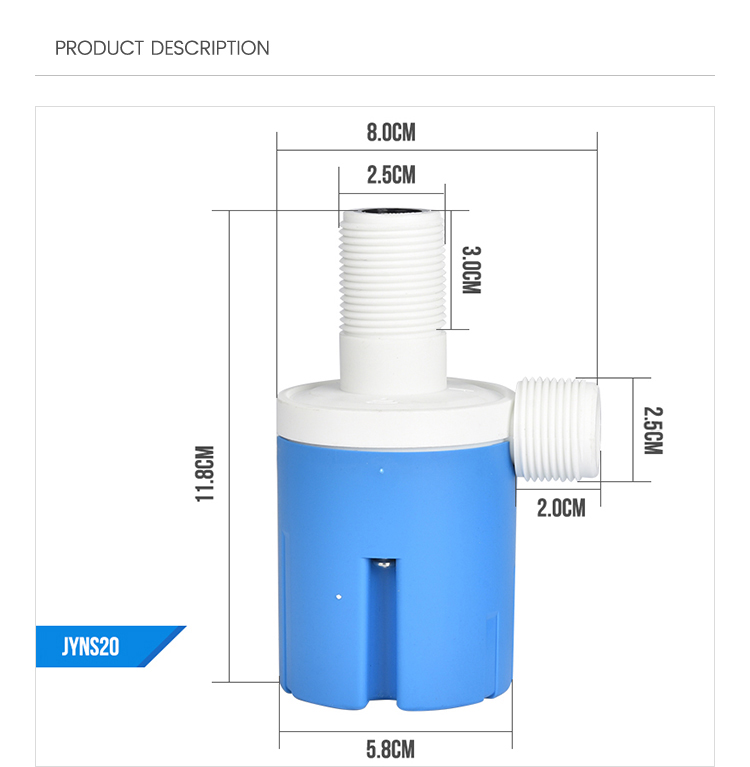 JUNY 3/4'' hydroponic valve water level control valve fish pond filter laguna float valve