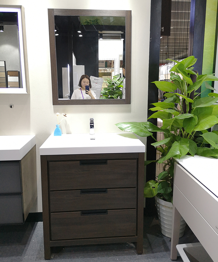 Wooden bathroom vanity furniture standing MDF bathroom cabinet