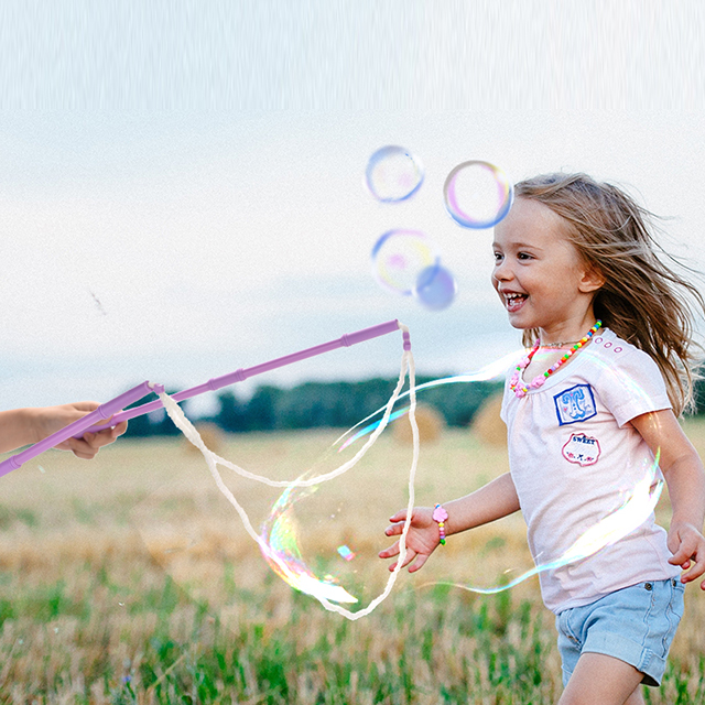 Summer Children Giant Bubble Wands Kit Outdoor Beach Bubble Wand Soap Bubbles Play Toy Stick Concentrate Froth Bottle Toys