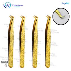 Hot New Design Titanium Gold Volume Eyelash Extension Tweezers