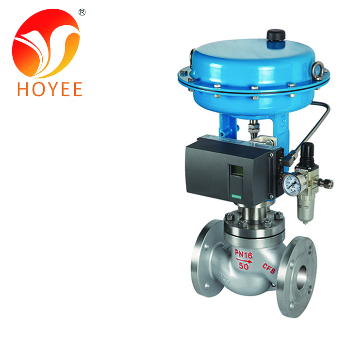 Aço inoxidável siemens posicionador pneumático smc válvula de controle de temperatura