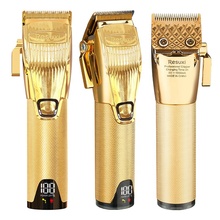 LCD Display Men's Hair Clippers Professional Electric Beard Golden Trimmer Strong Power Clipper Colorful Limit Comb Grooming Kit