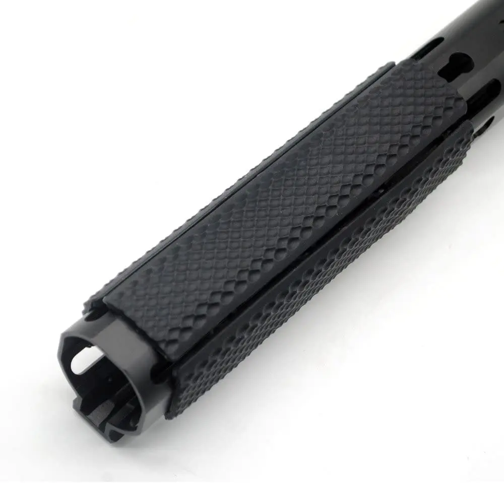 4-pack optional Black/FDE Heat Resistant Anti-Slip keymod Handguard Weaver Picatinny Protector Rubber Rail Cover-Scale texture