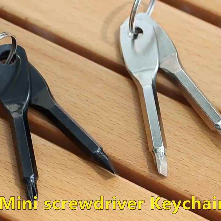 Creative Mini Tool Metal Keyring Portable Screwdriver