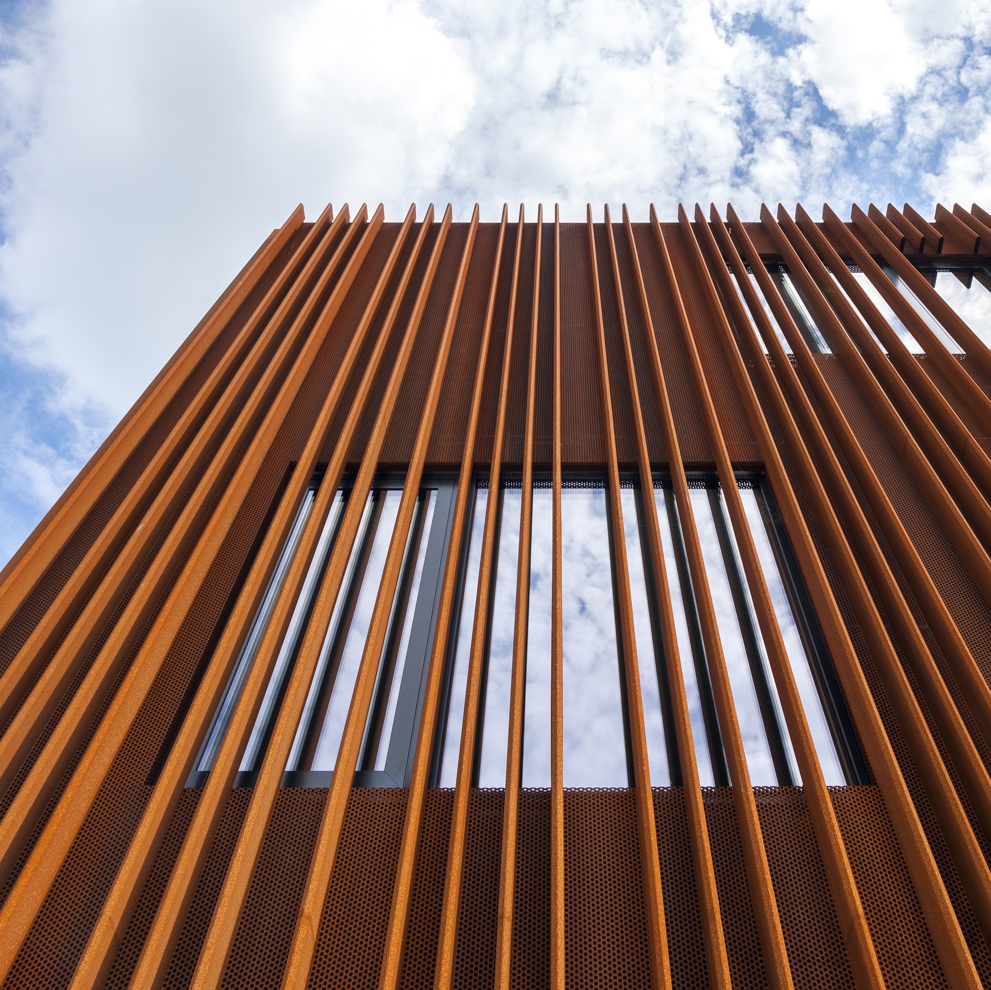 Современные ржавые обработки дизайн фасада Кортен стальная стеновая панель