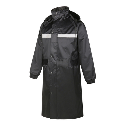 高品质定制批发男士成人黑色时尚防水 pvc 材料橡胶雨衣