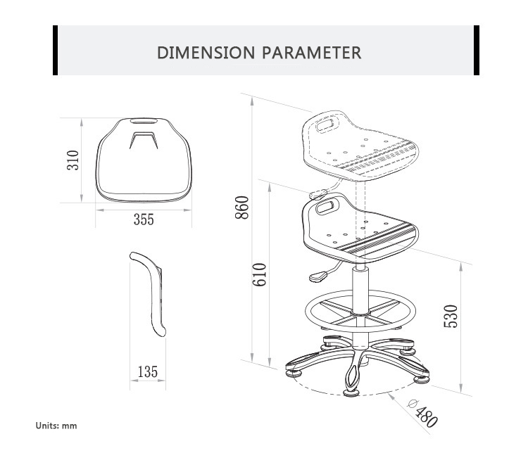 ESD antistatic PU Foam Office Soft Chairs Industrial Adjustable Working Lab Anti-static Safety Office