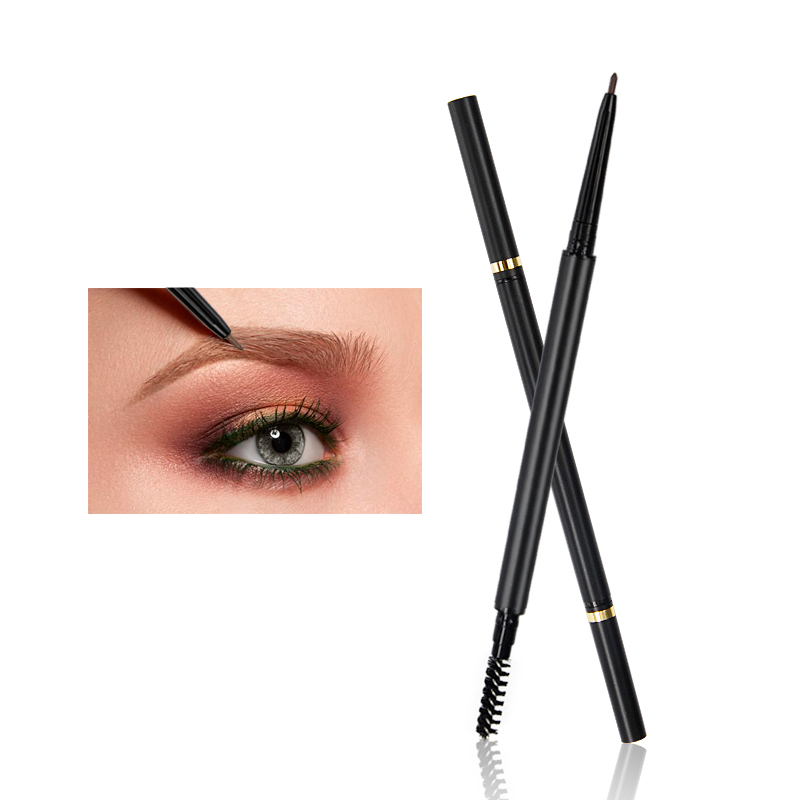 6色双头眉笔持久漆眉防水黑棕色眉笔化妆套装 - buy eyebrow pencil
