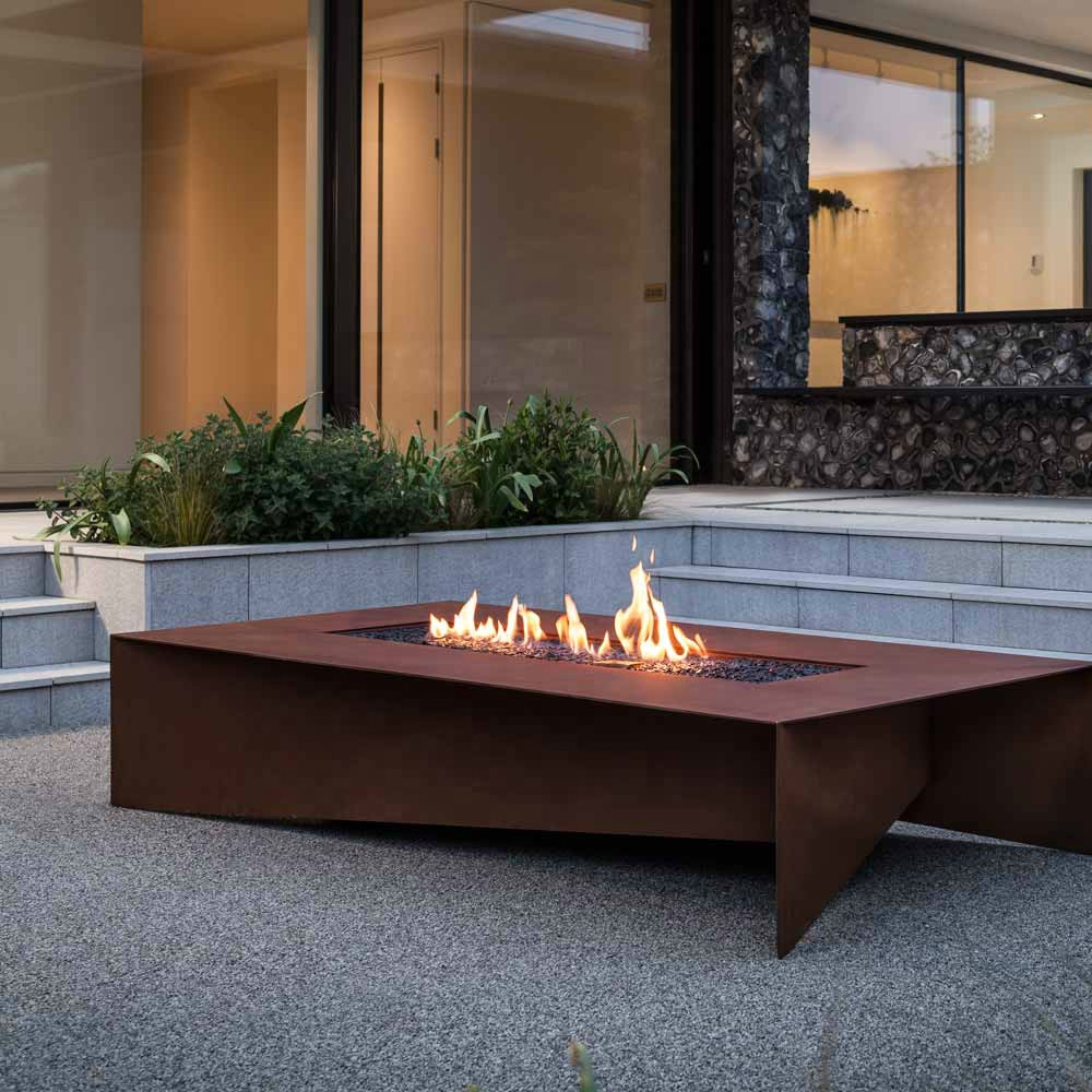 Бытовая уличная теплая практичная стальная костра Corten