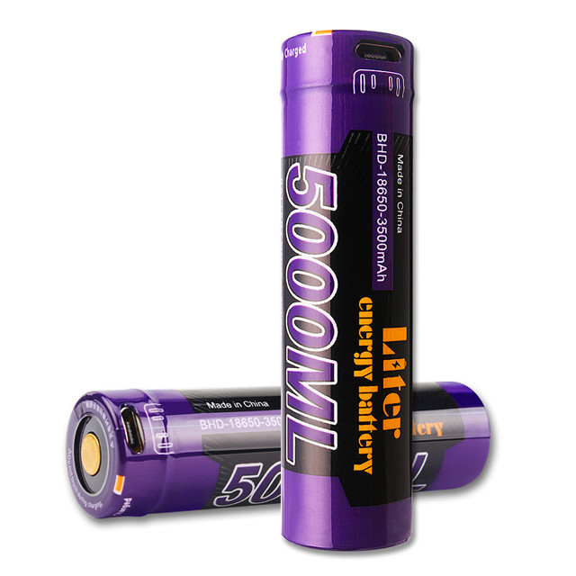 Литий-ионные аккумуляторы Micro USB 18650, 3500 мАч, 3,7 в, перезаряжаемые батареи с USB интерфейсом, перезаряжаемые батареи для светодиодного фонарика