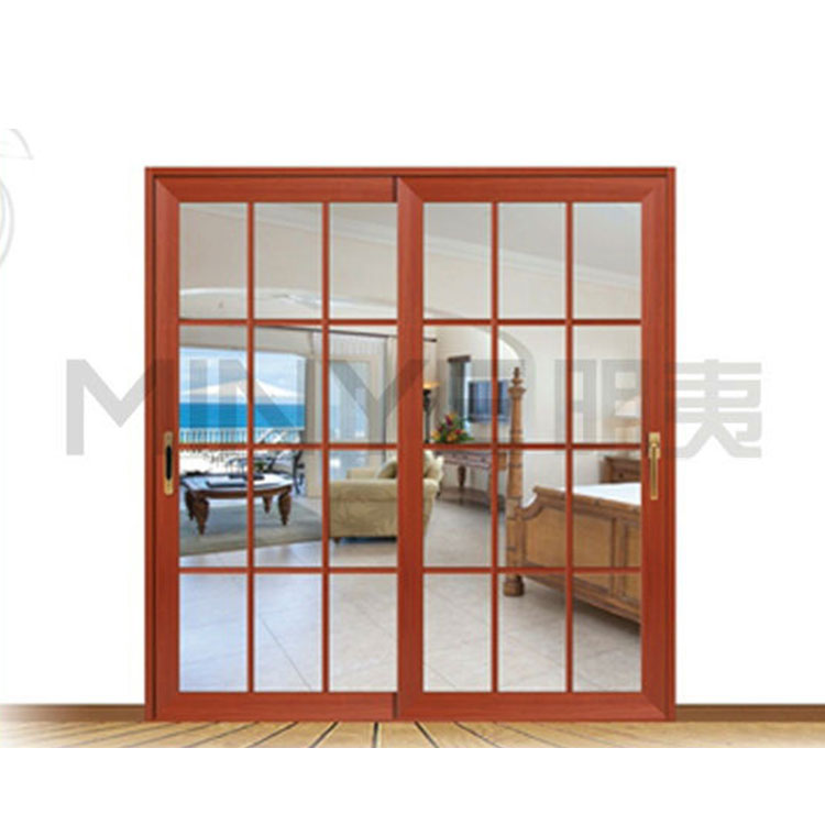 Venta de lujo diseño oval de vidrio de aluminio interior de puertas de entrada