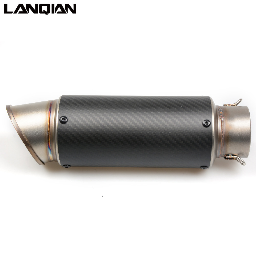 Универсальная Муфельная выхлопная труба для мотоцикла, глушитель для скутера, питбайка, для Yamaha Kawasaki HONDA SUZUKI Triumph Aprilia, 51 мм-61 мм