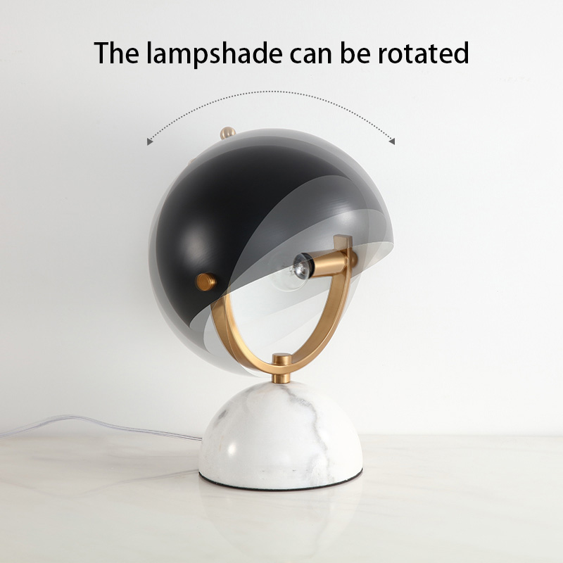 Nordic style personalized desk lamp modern minimalist marble base living room hotel apartment table lamp