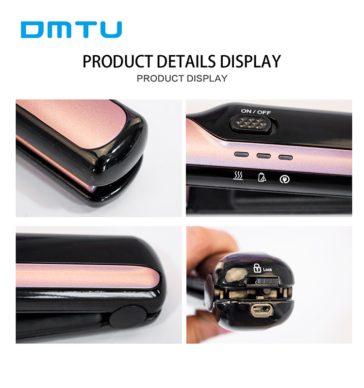 Compact Size Flat Iron Rechargeable Cordless Hair Straightener Wireless