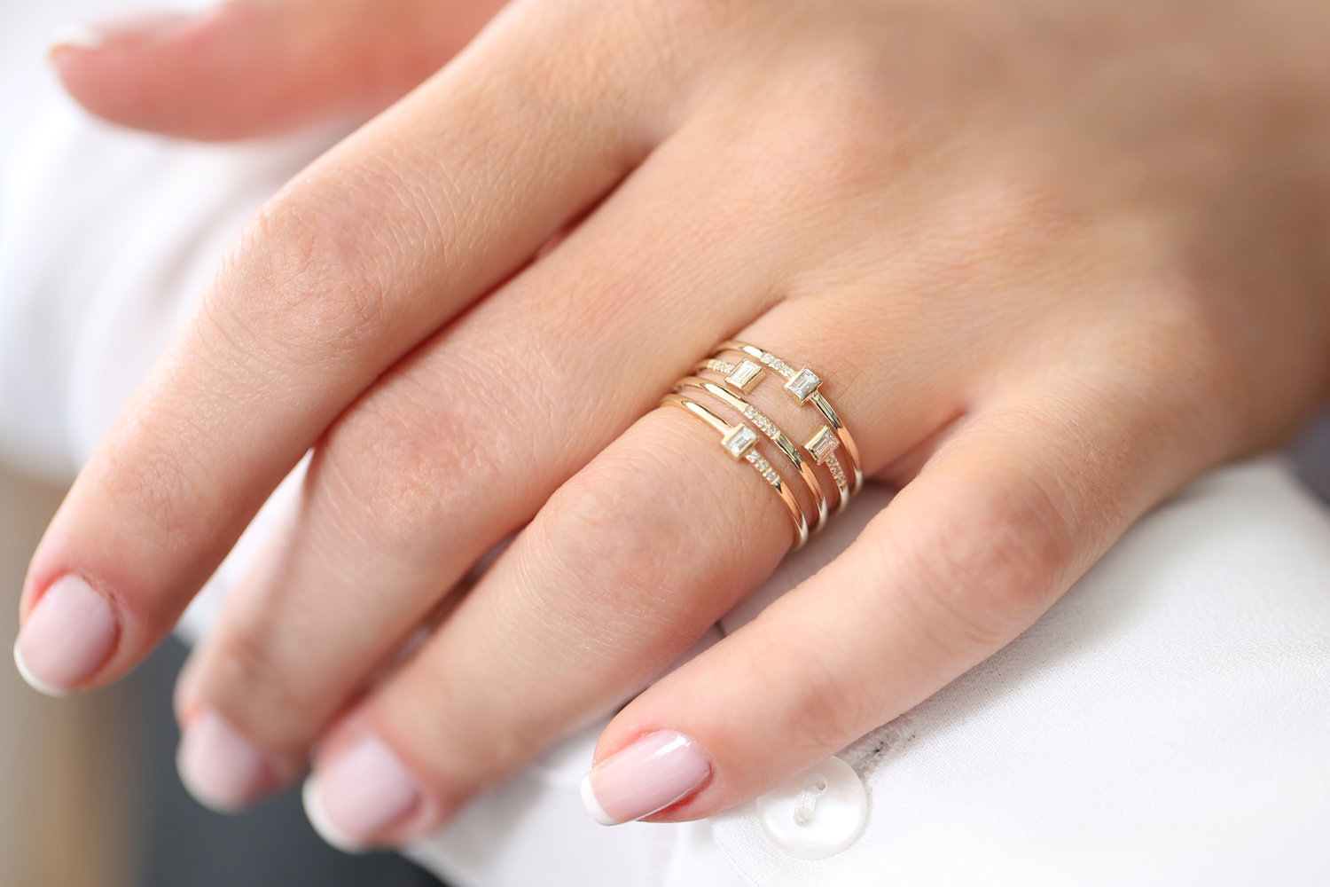 jóias de jóias prata rosa cristal de cristal de casamento anéis de noivado para mulheres 