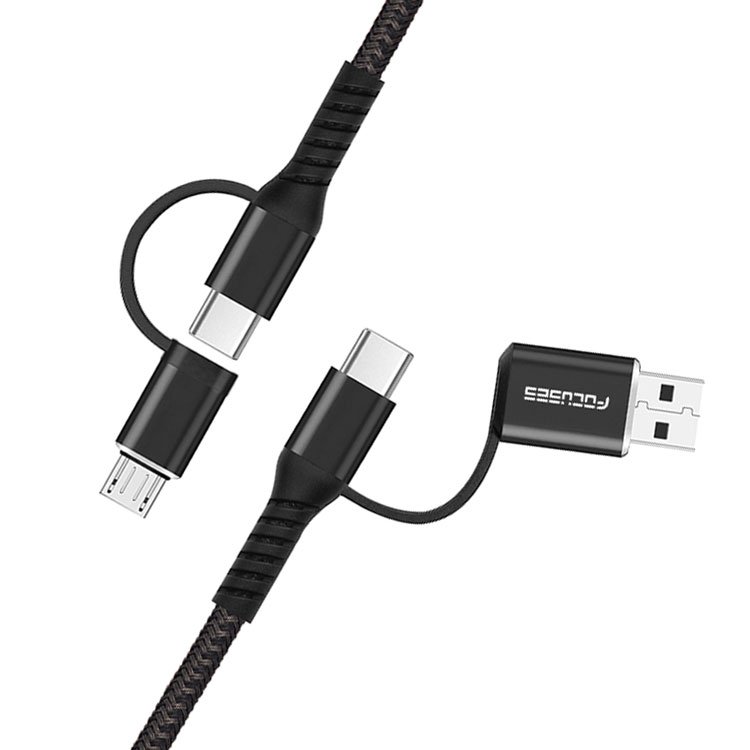 PD 60 Вт 100 Вт пользовательский телефон 4 в 1 все один Micro Type Дата-кабель нейлоновая ткань плетеная Быстрая зарядка Usb C к Usb-C зарядный кабель