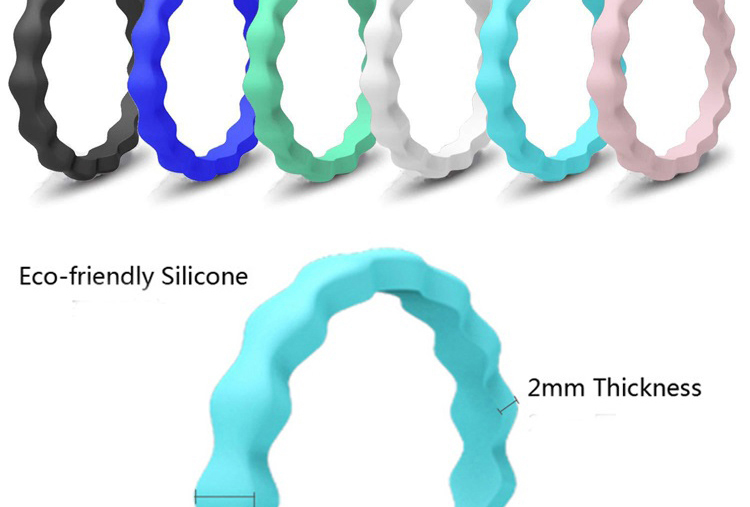 Alianças de casamento de Logo Custom Silicone Rubber Finger da categoria médica para homens