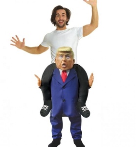 Hot sale Trump piggyback carry me mascot costume Carnival ride on fancy dress for adult and kids