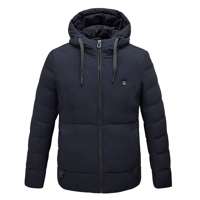 Cordless Mens Lightweight Packable Heated Jacket with 5000mAh Power Bank Battery for Winter Outdoor Wear