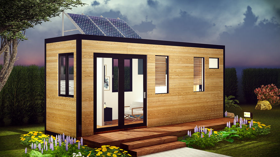 现成的预制轻钢运输集装箱房屋出售