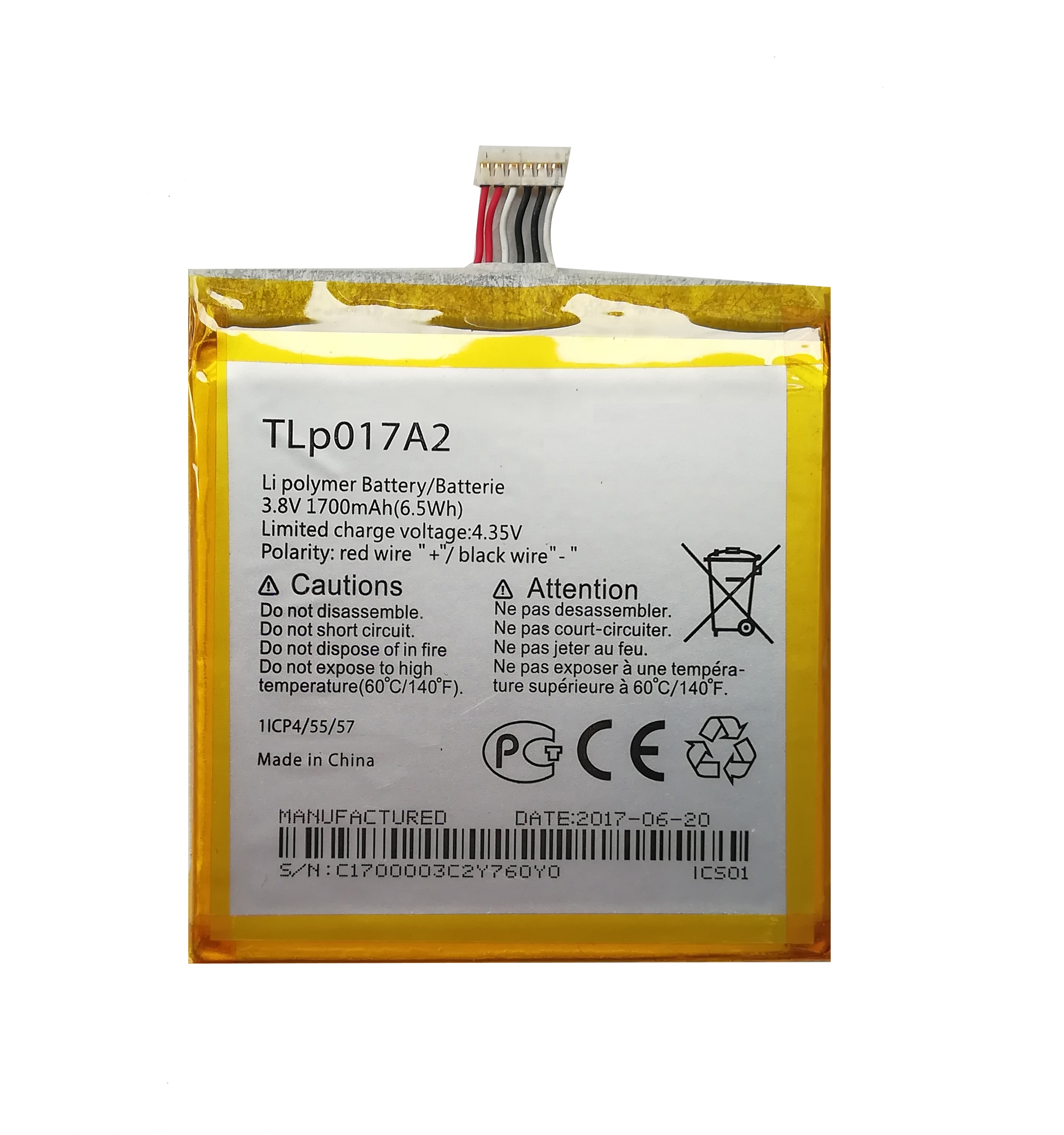 Смартфон батарея lipo батареи мобильного телефона TLp017A2 для Alcatel Onetouch Idol 2 Mini L OT 6016A 6016D 6016X 6014