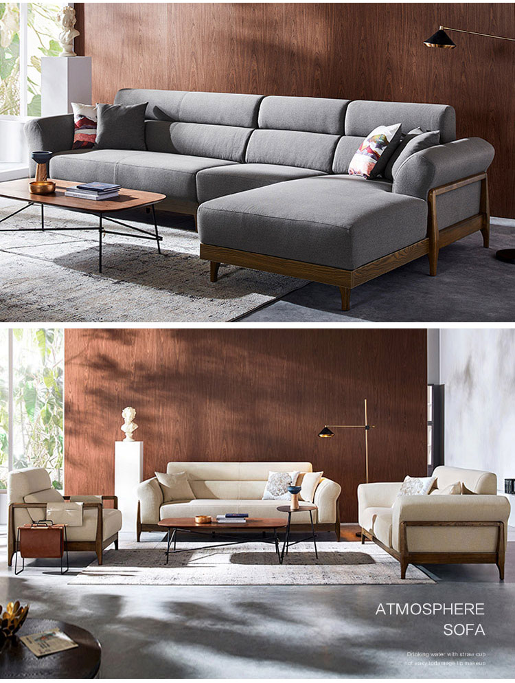 Modern Style Sofa Set Wooden Designs Classic Seating Living Room Sofa Sectional European Style Fabric