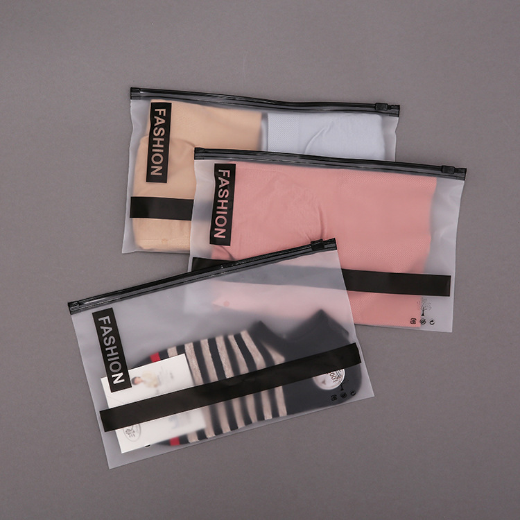 Детский оптом Пользовательский логотип матовый пластиковый пакет молния Печатный ПВХ пластиковый упаковочный пакет