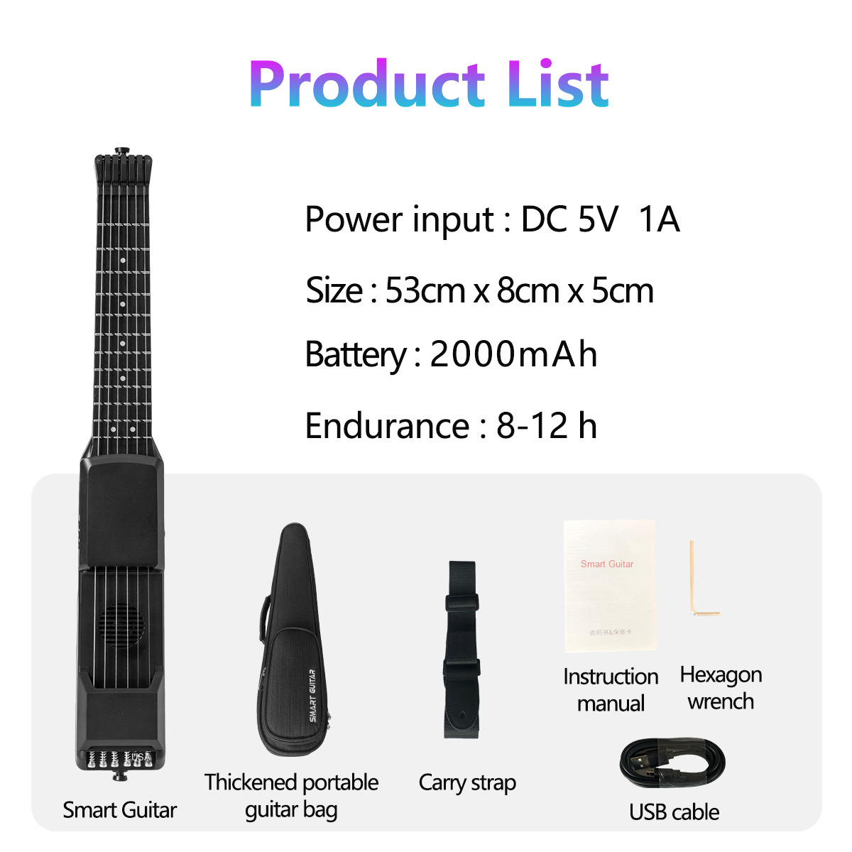 Mini Smart Electric Guitar for Children - Portable 7-12 Frets