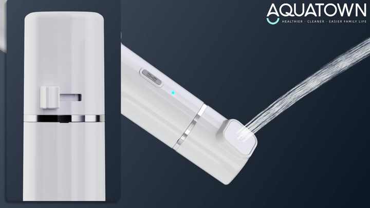Rechargeable Portable Bidet For Travel – Type-C, 400mAh, IPX7 Waterproof, Works With Bottles, 2 Pressure Modes (White)