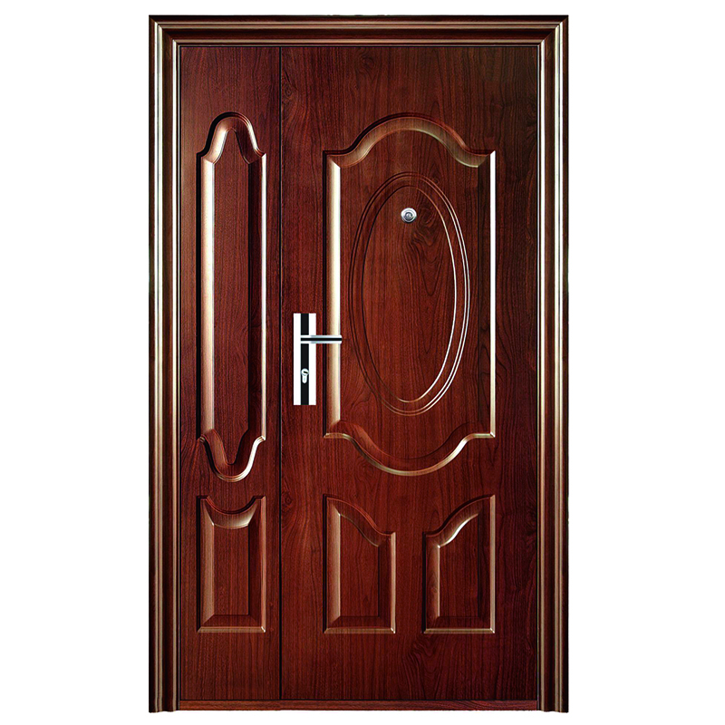 Mẹ Và Con Trai Kính Bằng Gỗ Tếch Gỗ Bên Ngoài Đôi Cửa Phòng Tắm WPC MDF Tuôn Ra Cửa Thiết Kế Với Gần Gũi Hơn Stopper