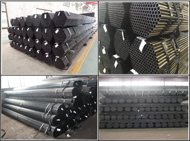 Ms Steel ERW carbon ASTM A53 black iron pipe welded sch40 steel pipe for building material 2 buyers