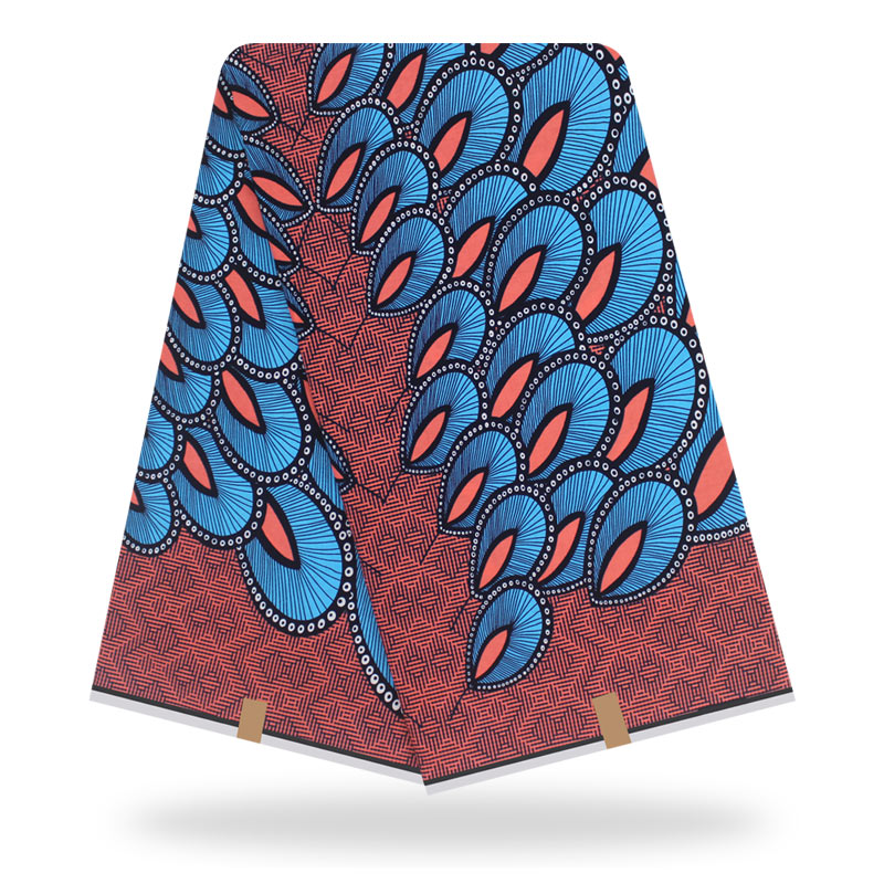 Африканская Королевская Синяя восковая печать, традиционная хлопковая ткань в стиле Анкары