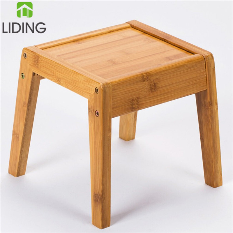 Бамбук Творческий детская Небольшая скамейка низкая табурет небольшой квадратный стул для продажи