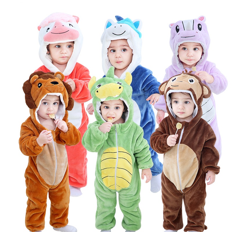 MICHLEY Beb/é Ropa Ni/ños Ni/ñas Pijama Disfraces Primavera Franela Traje Animales Pelele