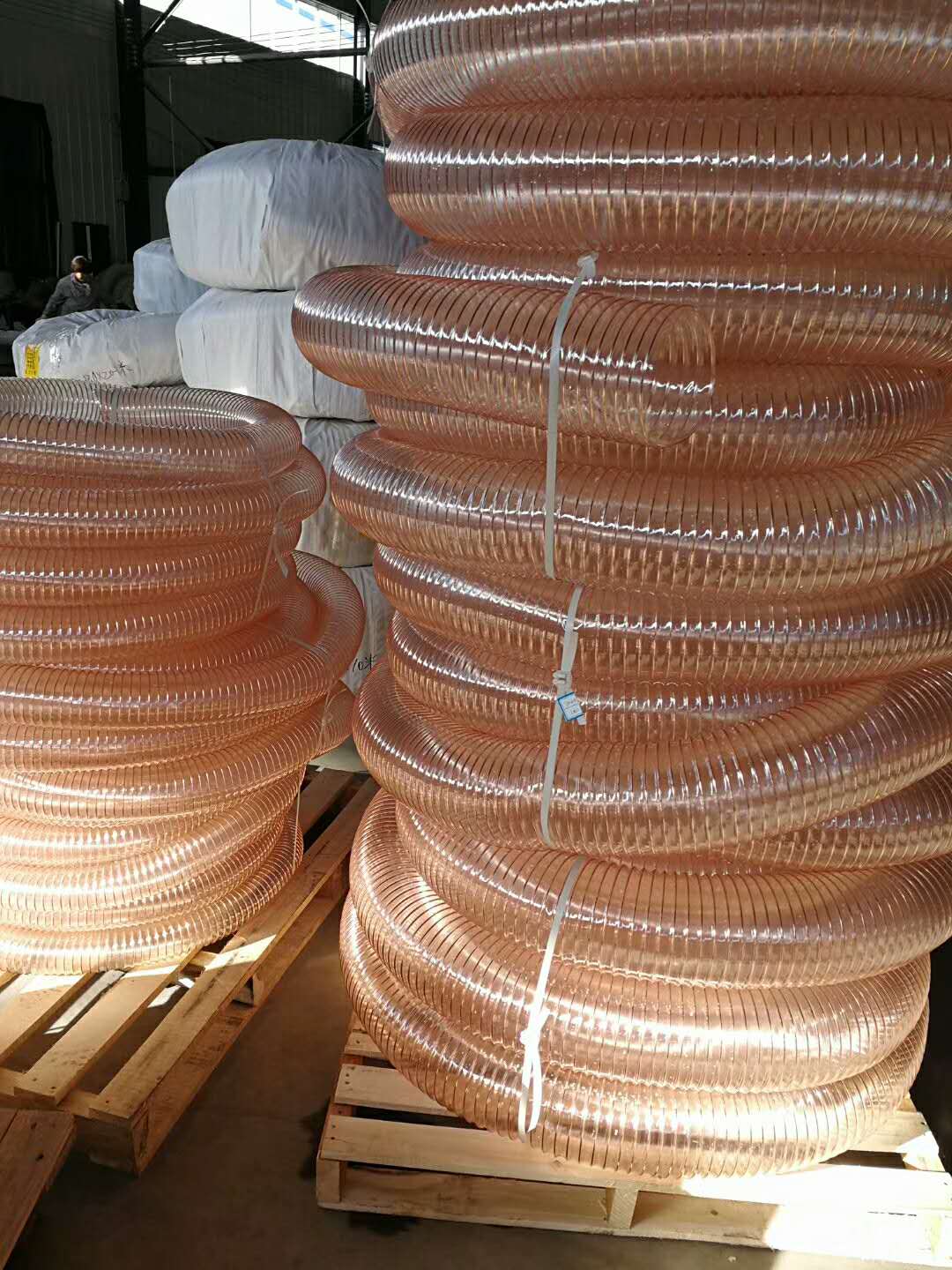 pu 镀铜钢丝软管柔性镀铜电线软管,用于运输粉末排气 - buy pu copper