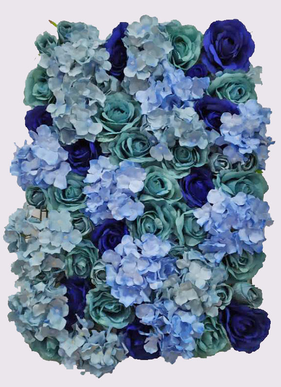 fby02s-38人造丝绸玫瑰绣球花墙板秋季棕色粉红色花墙