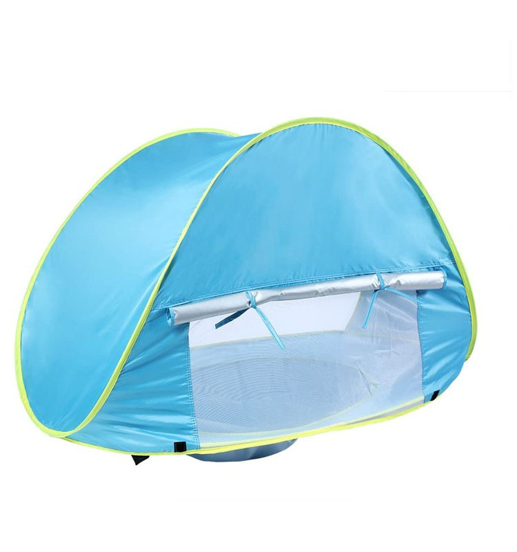 Promotional Happy Summer Best, Waterproof Packable Compact Windbreak Protection Newborn Infant Baby Beach Tents With Mini Pool/