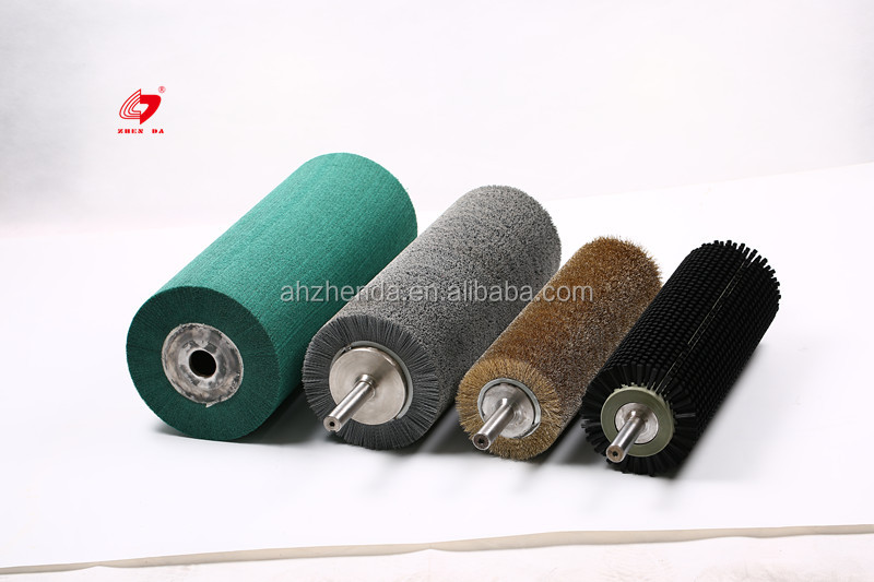 Abrasive Nylon Industrial Roller Brush For Wooden Polishing