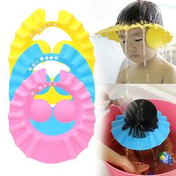 Wholesale cheap creative ear protection children baby shower adjustable soft shower cap