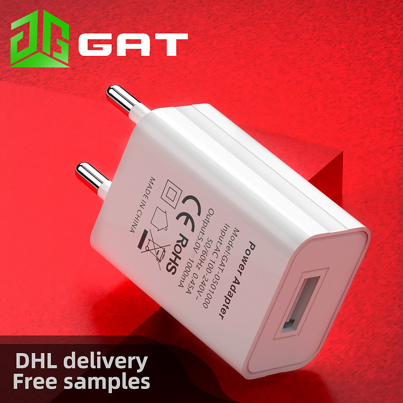 5V 1A CE GS RoHS сертифицированное Европейское стандартное настенное зарядное устройство EU зарядное устройство для мобильного телефона Универсальное портативное простое