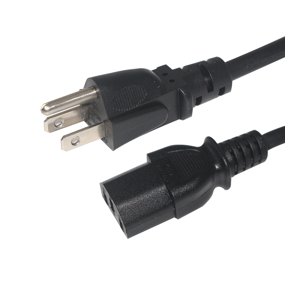 Kentek 1Ft SJT US 3Pin Power Cord NEMA5-15P//IEC320 C13 14AWG 15A 125V Heavy Duty