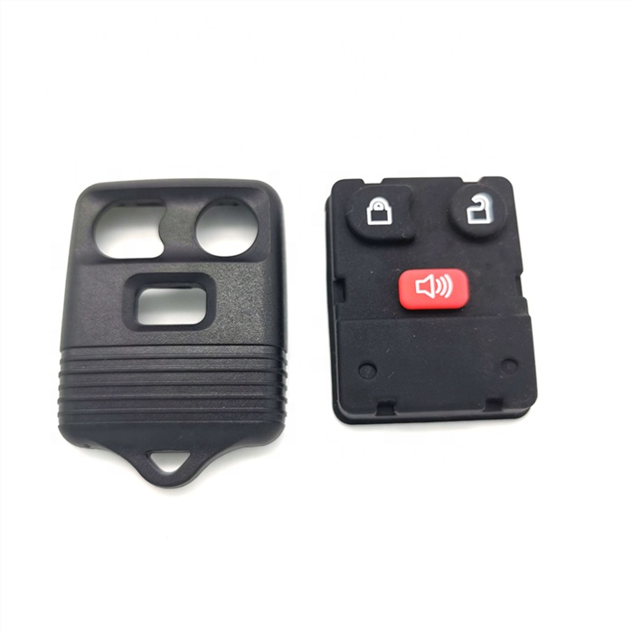 Black ABS Plastic Car Key Fob Case 3 Button Keypad for Ford Territory SX