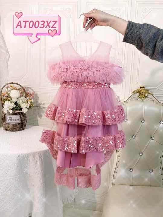 MQATZ Long Sleeve Baby Lace Toddler Gown Perfect for Parties