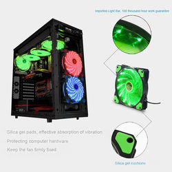 For Computer Cases CPU Coolers And Radiators Ultra Quiet PC Computer Case Fan 120mm 33 LED Silent Fan Heatsink Cooling