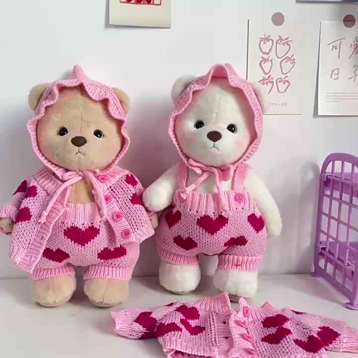Pretty Cute Dress Outfit 30cm Lina Teddy Bear Clothes Make Your Own Stuffed  Animals Build a Bear Clothes Valentine
