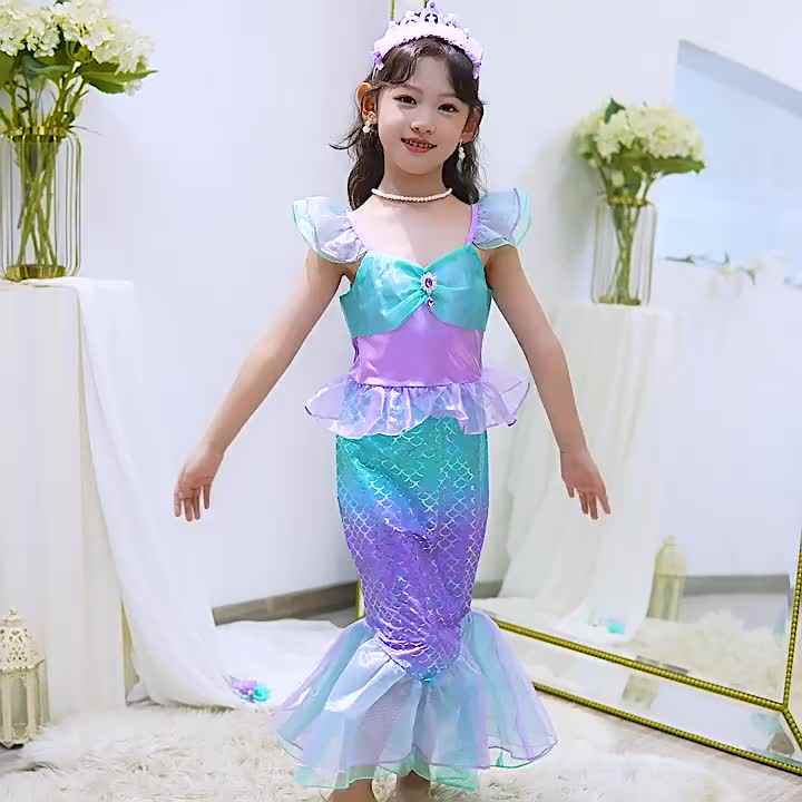 fitted lace wedding dress Mermaid Costume for Baby & Toddler