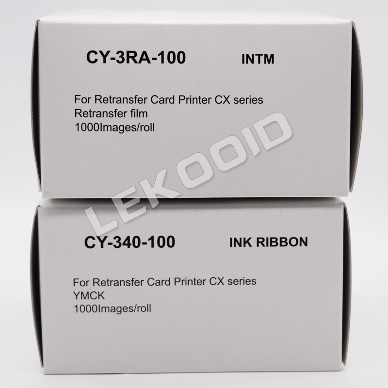 カードプリンター CY-340-100 フィルムリボン CY-3RA-100 DNP CY-340-100D YMCKインクリボン & CY-3RA-100再転送フィルム
